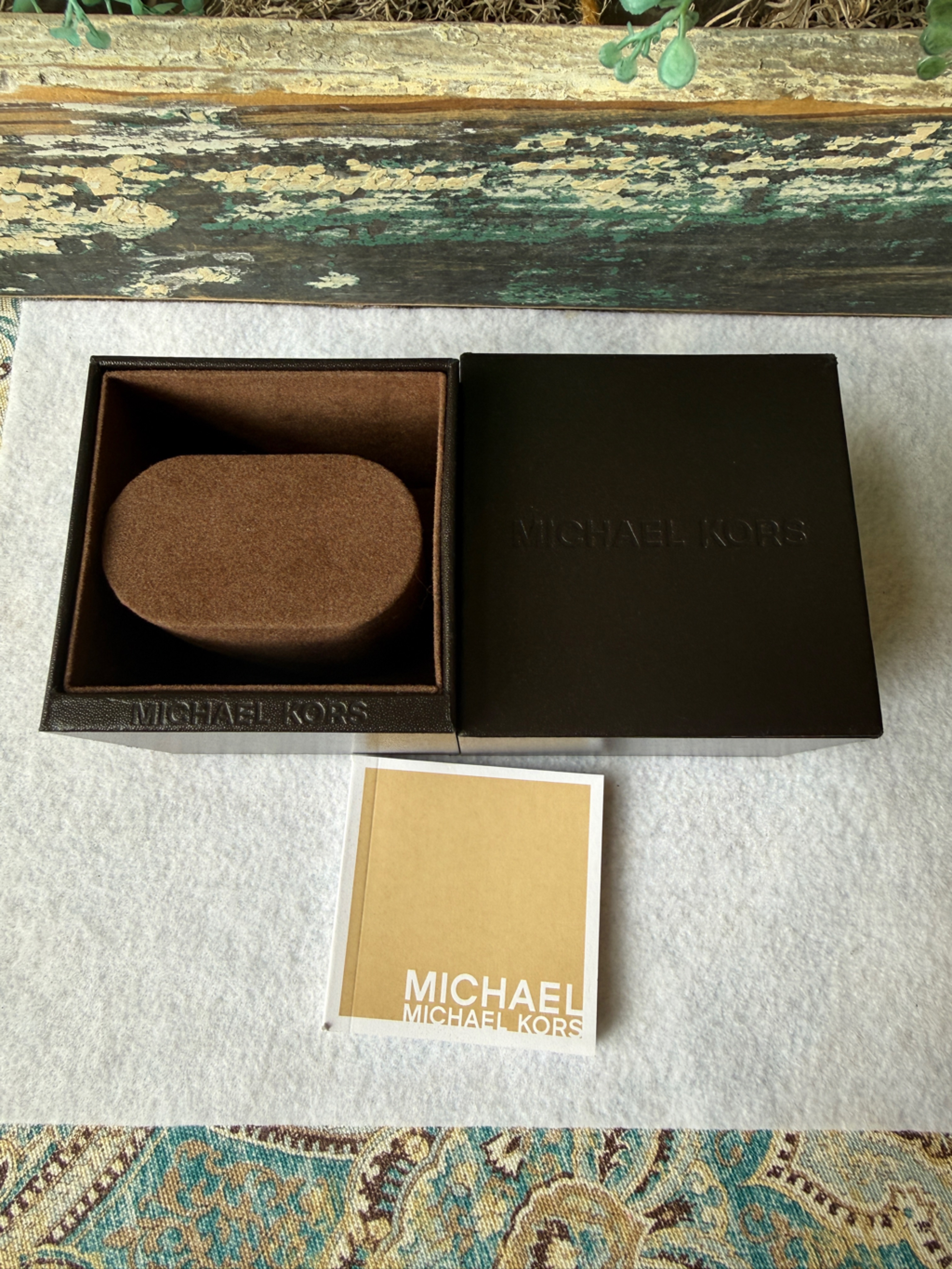 Michael Kors Empty Watch Box With Pillow Booklet Display Case